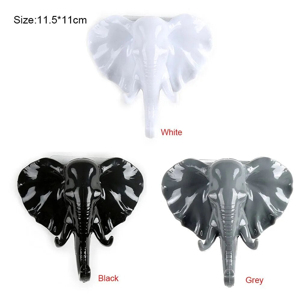 Elephant Head Shaped Hanging Hook Key Holder Wall