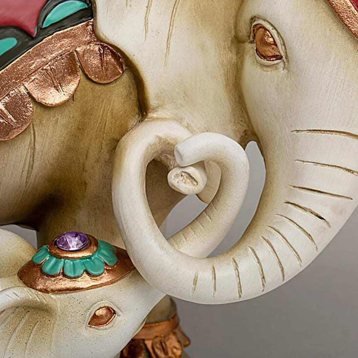 Elephant Statue Mother And Child Ornaments