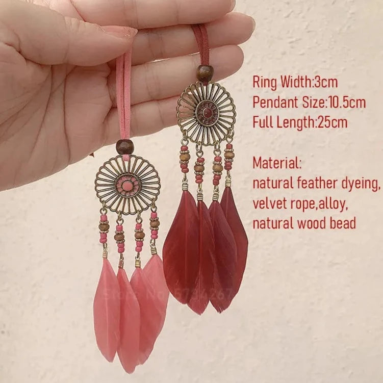 Native Mini Dream Catcher Car Pendant Feather Hanging