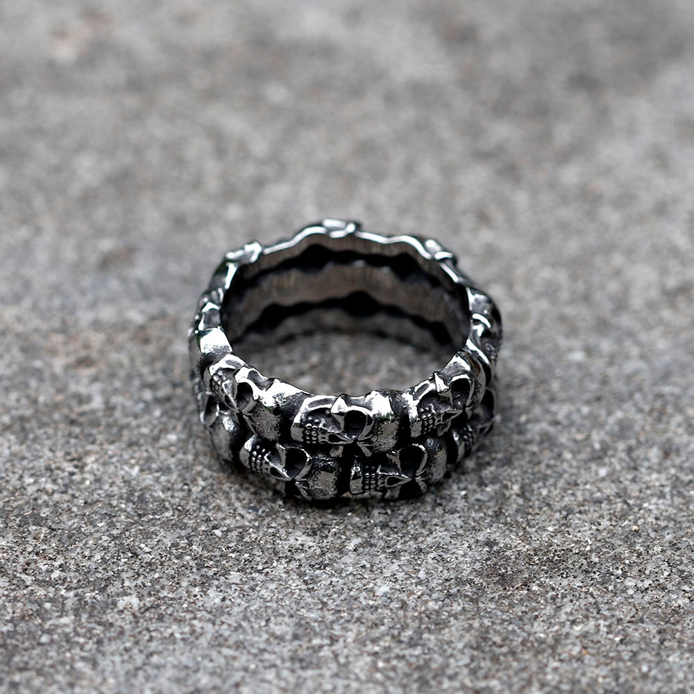 Skull Ring Vintage Stainless Steel
