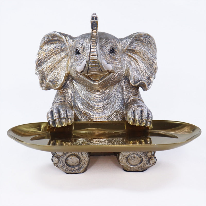 Resin Elephant Statue Key Storage Decoration Figurine