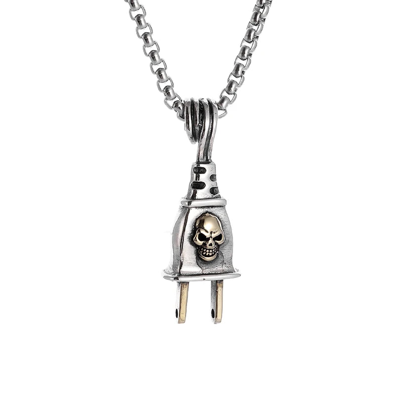 Skull Pendant Rock Sweater Chain Pendant