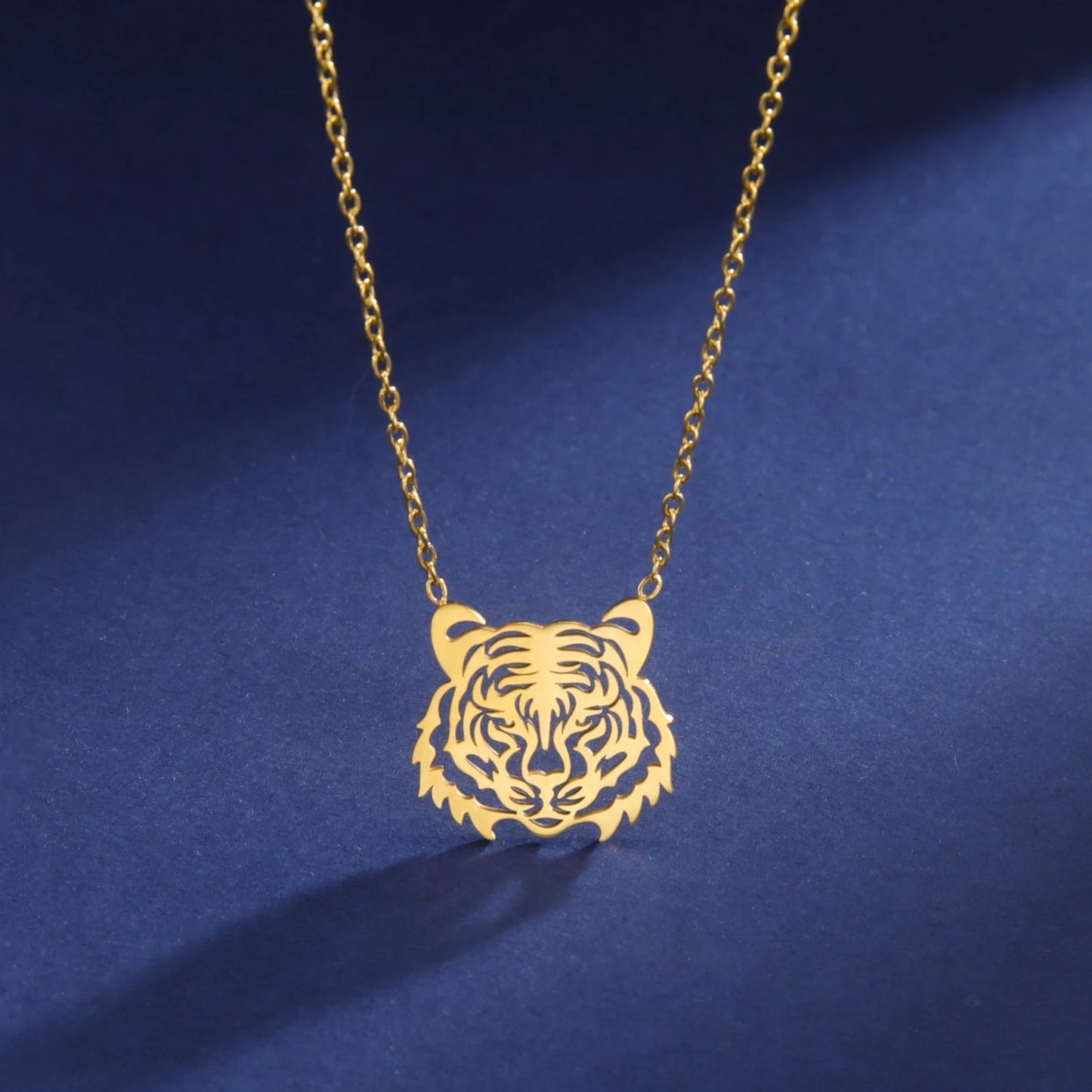 Tiger Necklace Stainless Steel Gold Color/ Silver Color Pendant