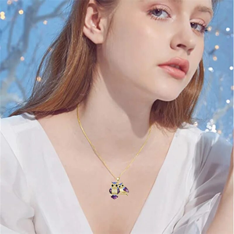 Owl Necklace Stainless Steel