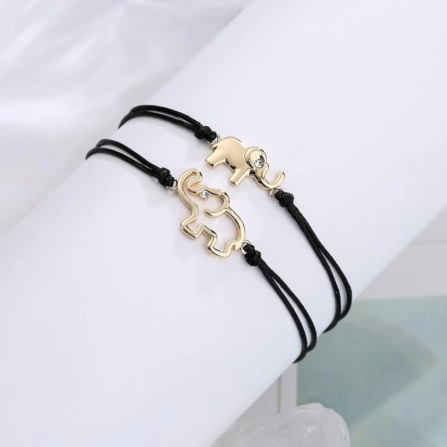 Elephant Mother Daughter Bracelets Set