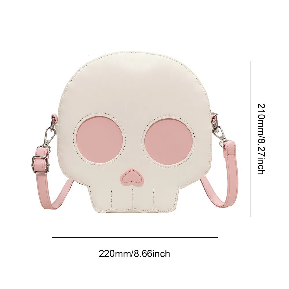 Skull Head Bag Leather Crossbody Bag