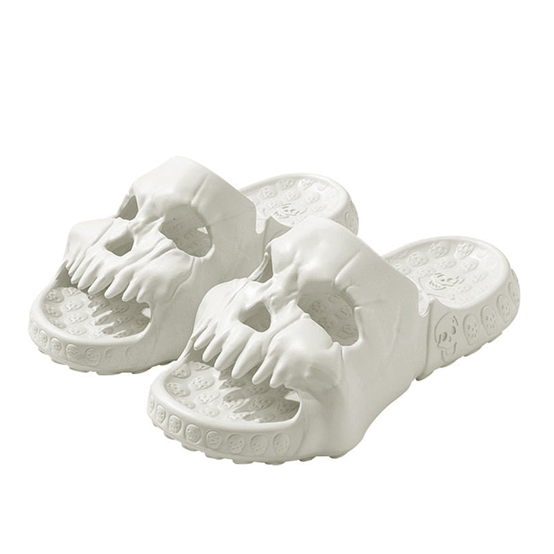 Slippers Skull Design Thick Sole Platform