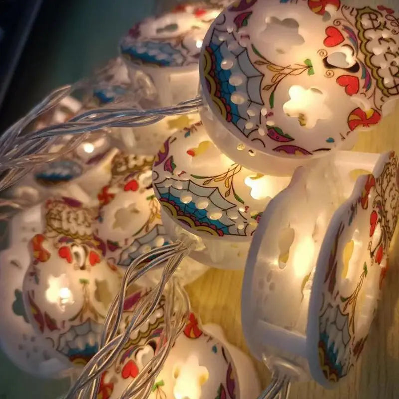 Skull Light String Battery-Operated Fairy String Led