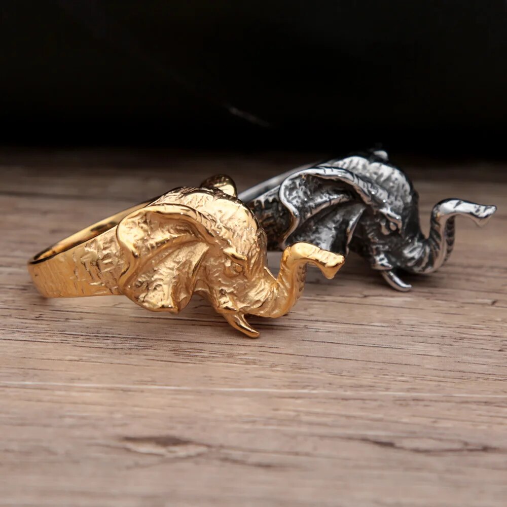 Elephant Ring Gold Plated