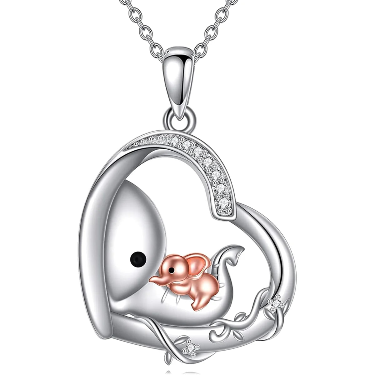 Elephant Necklace Mother's Day Gift Daughter Gifts Jewelry Zircon