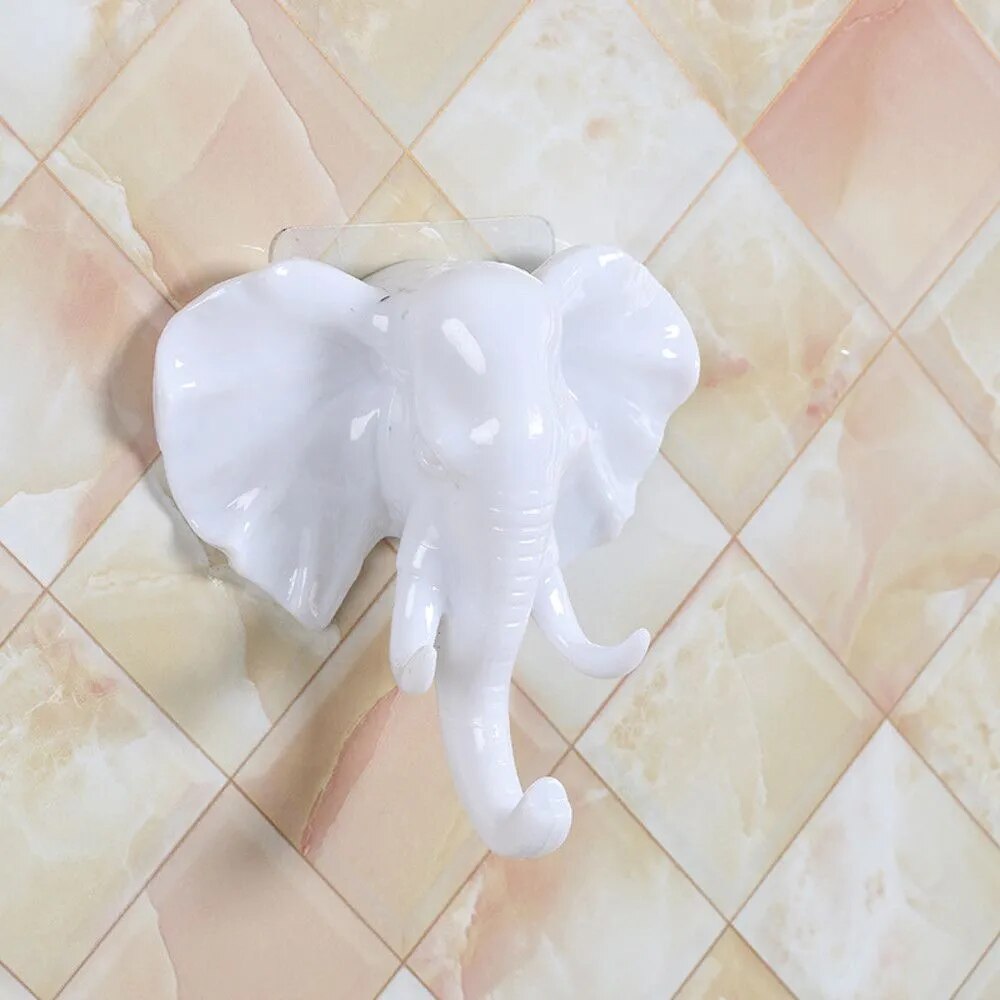 Elephant Head Shaped Hanging Hook Key Holder Wall