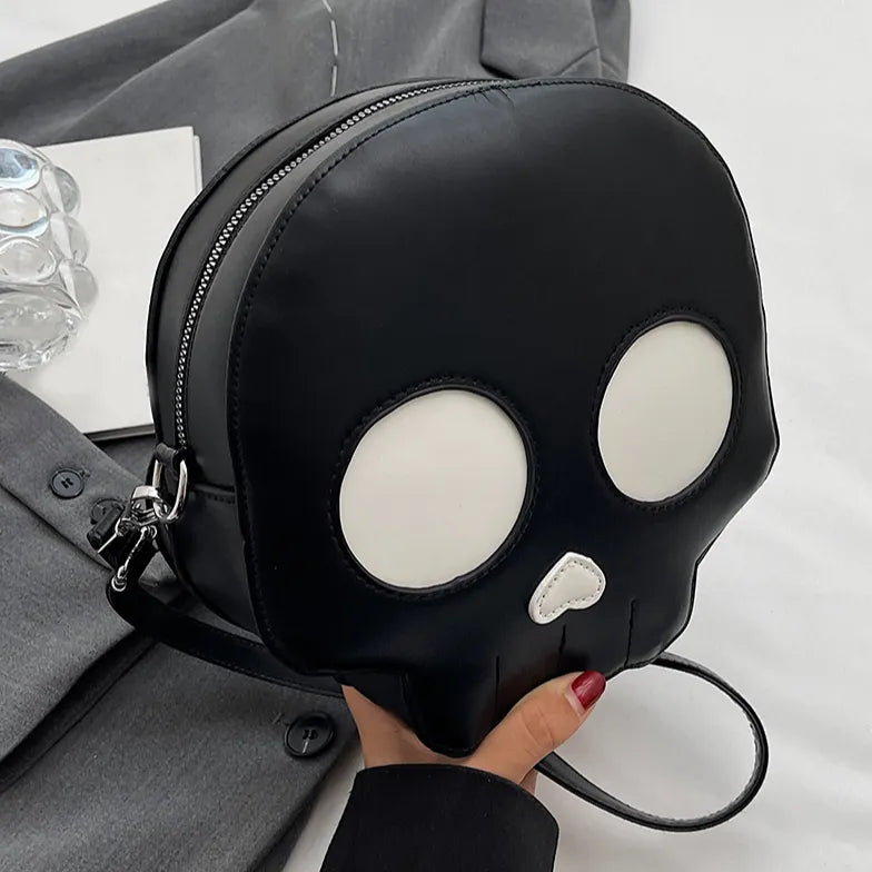 Skull Head Bag Leather Crossbody Bag