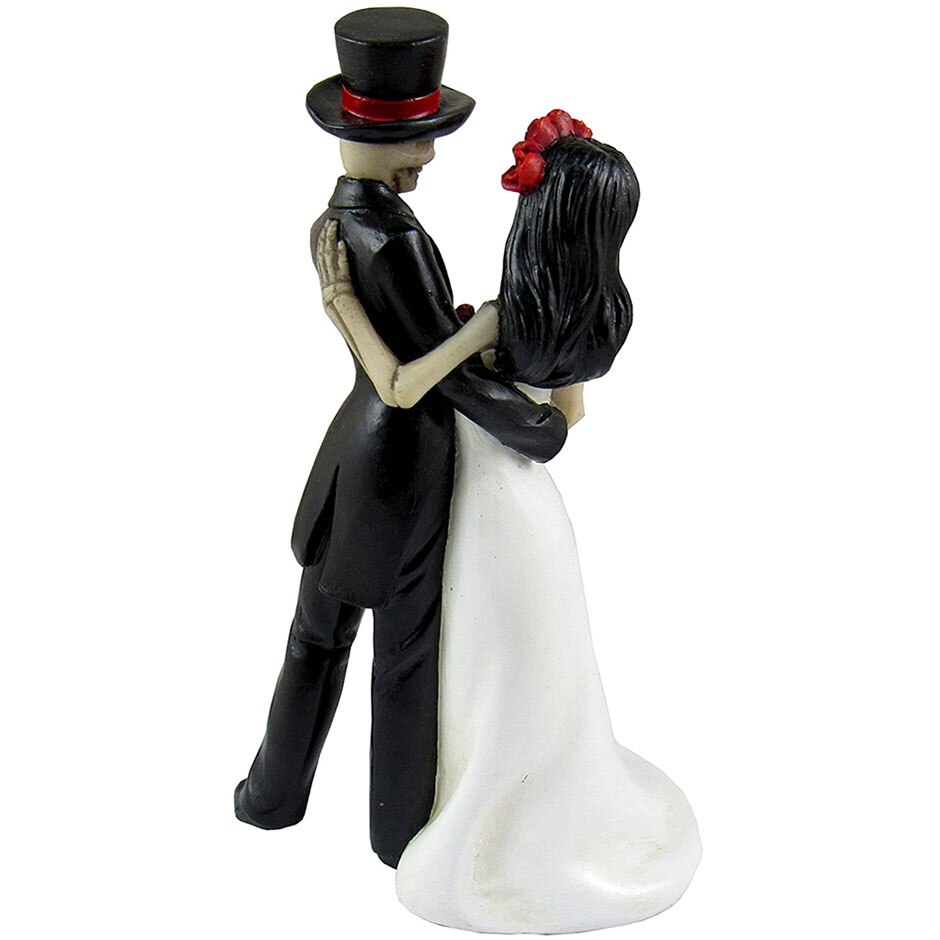 Skull Dancing Skeleton Couple Figurine