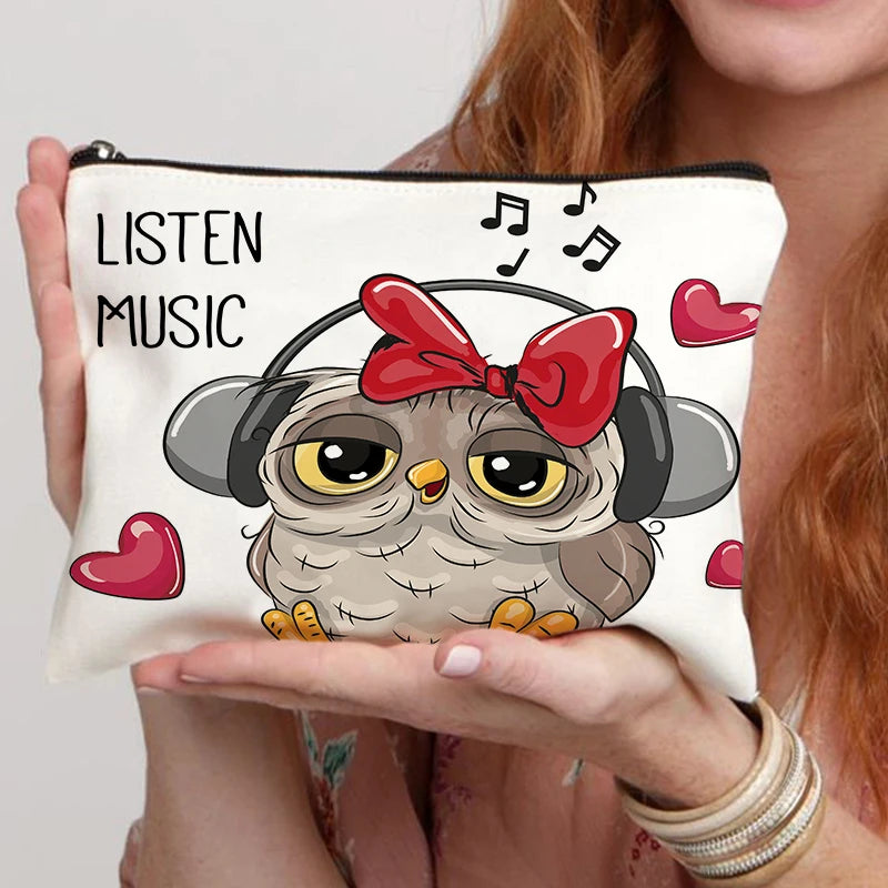 Owl Cute Print Storage Bag