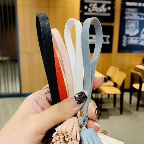 Owl Mini Wallet Rhinestone PU Leather Keychain