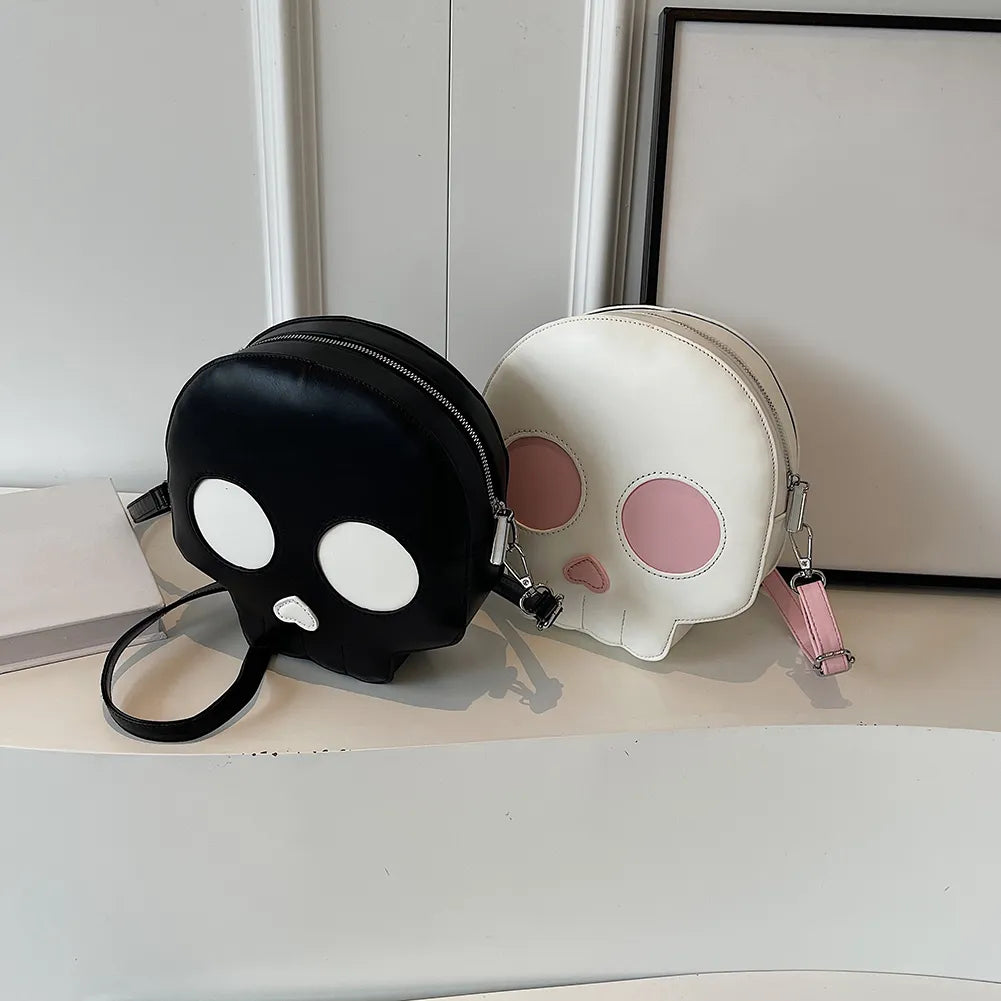 Skull Head Bag Leather Crossbody Bag