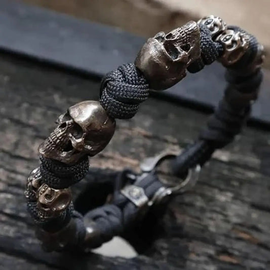 Skull Bracelet Hip Hop Woven Bracelet