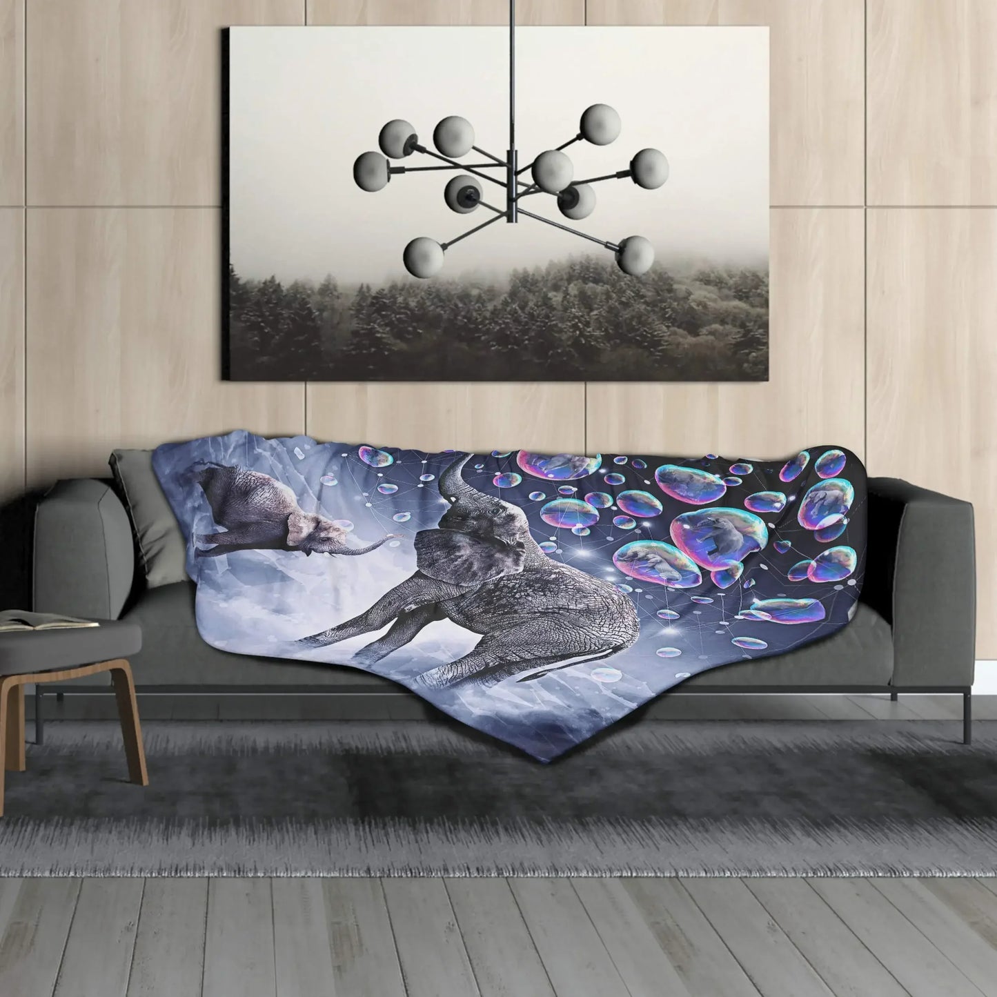 Elephant Blanket Cute Animals Print Throw Blanket