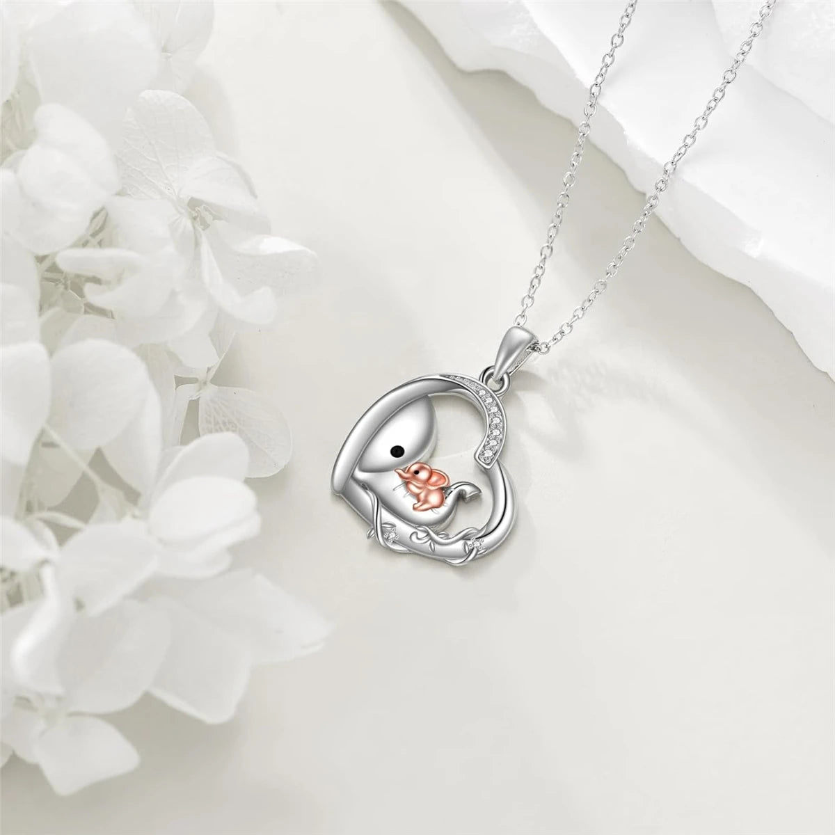 Elephant Necklace Mother's Day Gift Daughter Gifts Jewelry Zircon