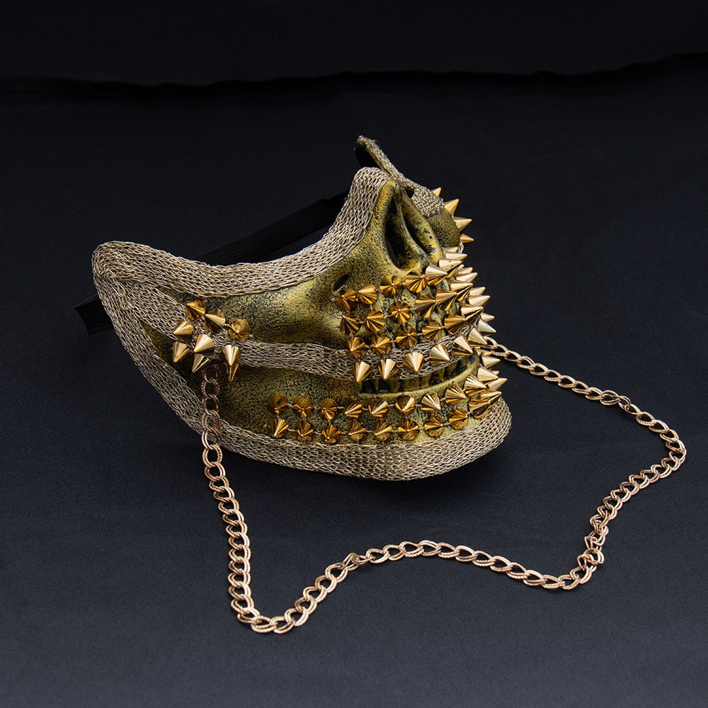 Skull Mask Rivet Punk Spike