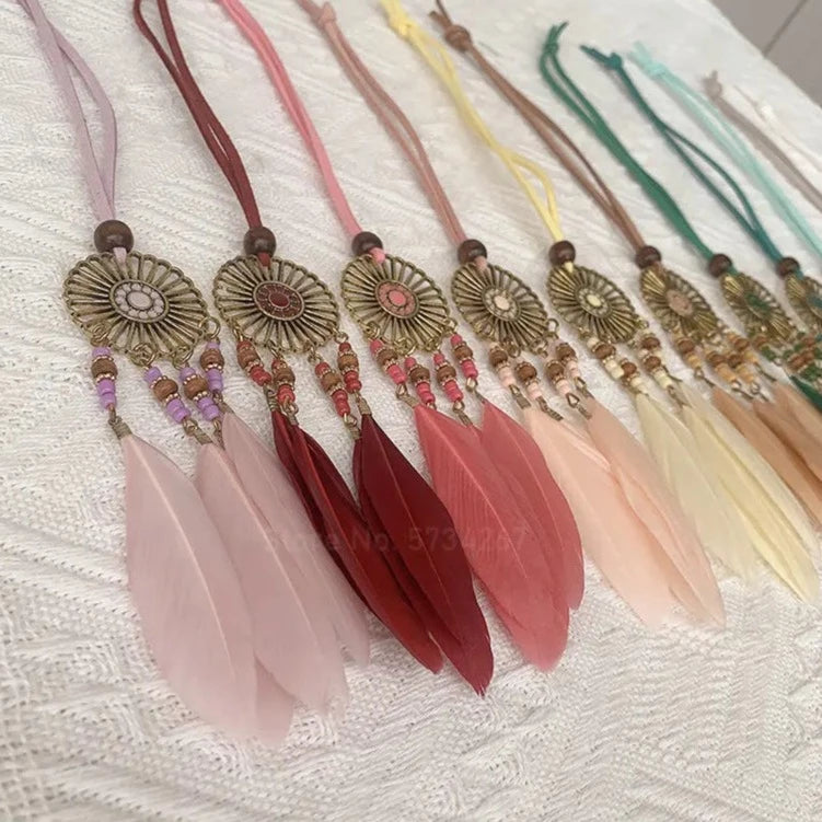 Native Mini Dream Catcher Car Pendant Feather Hanging