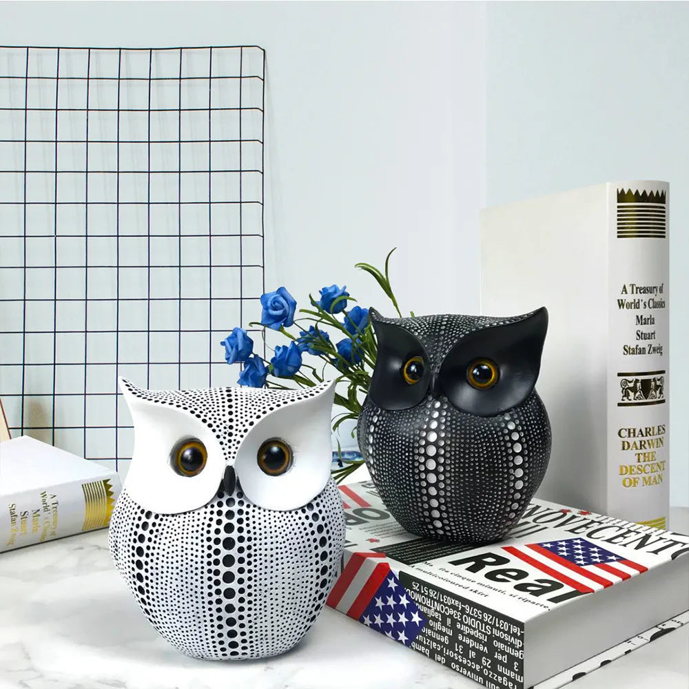 Owl Figurines Statue Sculpture Resin