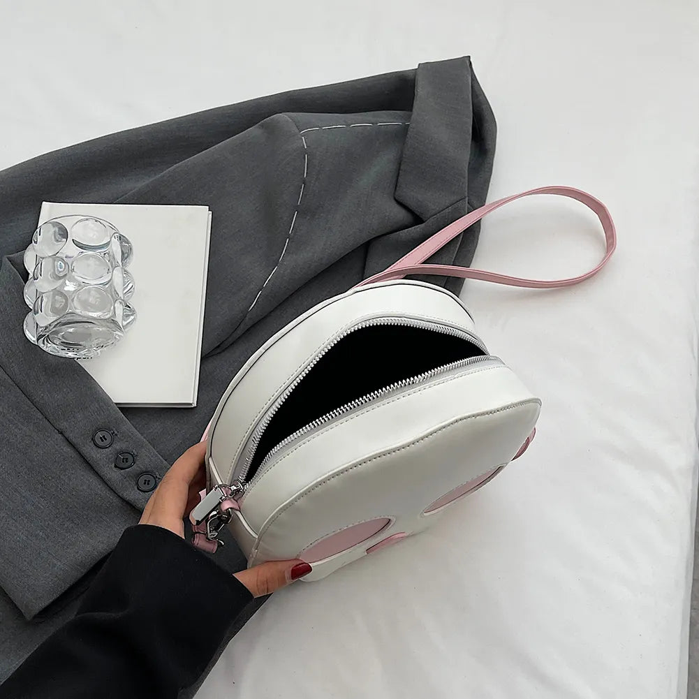 Skull Head Bag Leather Crossbody Bag