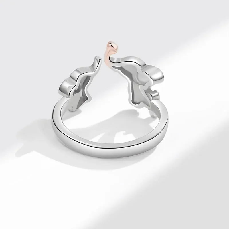 Elephant Rings Opening Ring Mom And Daughter "I Love You Forever"