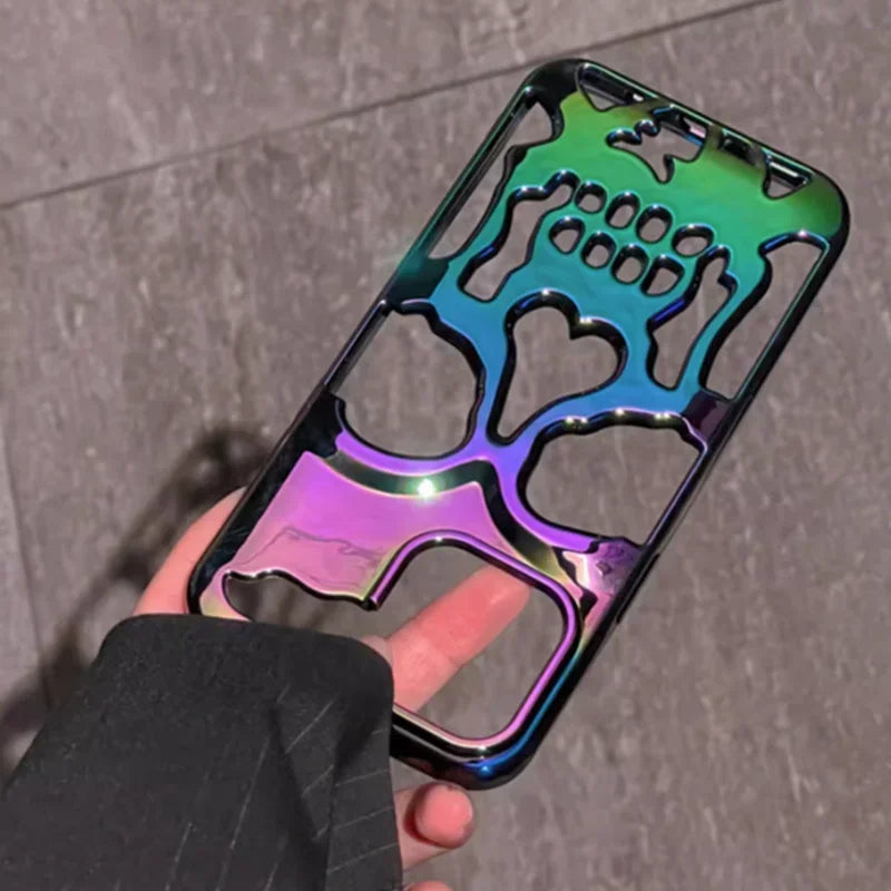 Skull 3D Phone Case Hollow Heat Dissipation Plate Cover