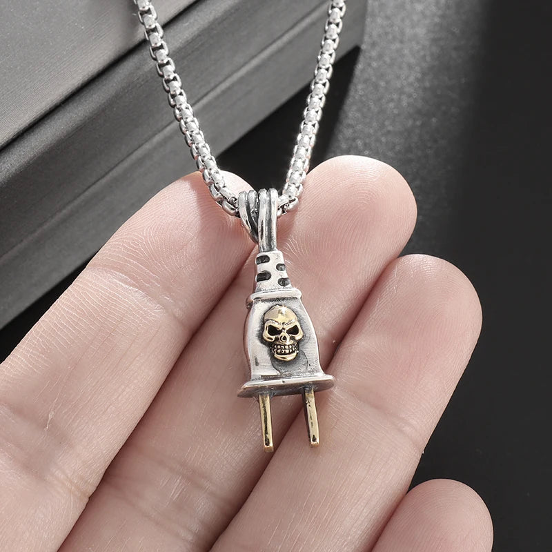 Skull Pendant Rock Sweater Chain Pendant