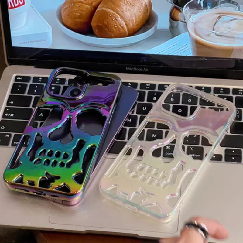 Skull 3D Phone Case Hollow Heat Dissipation Plate Cover
