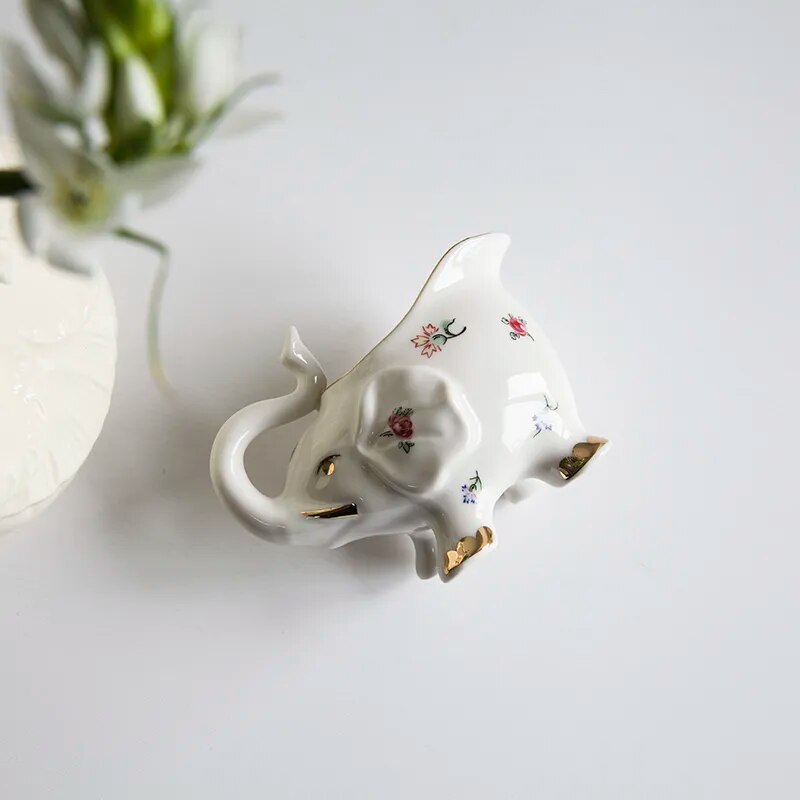 Elephant Shaped Milk Cup Ceramic