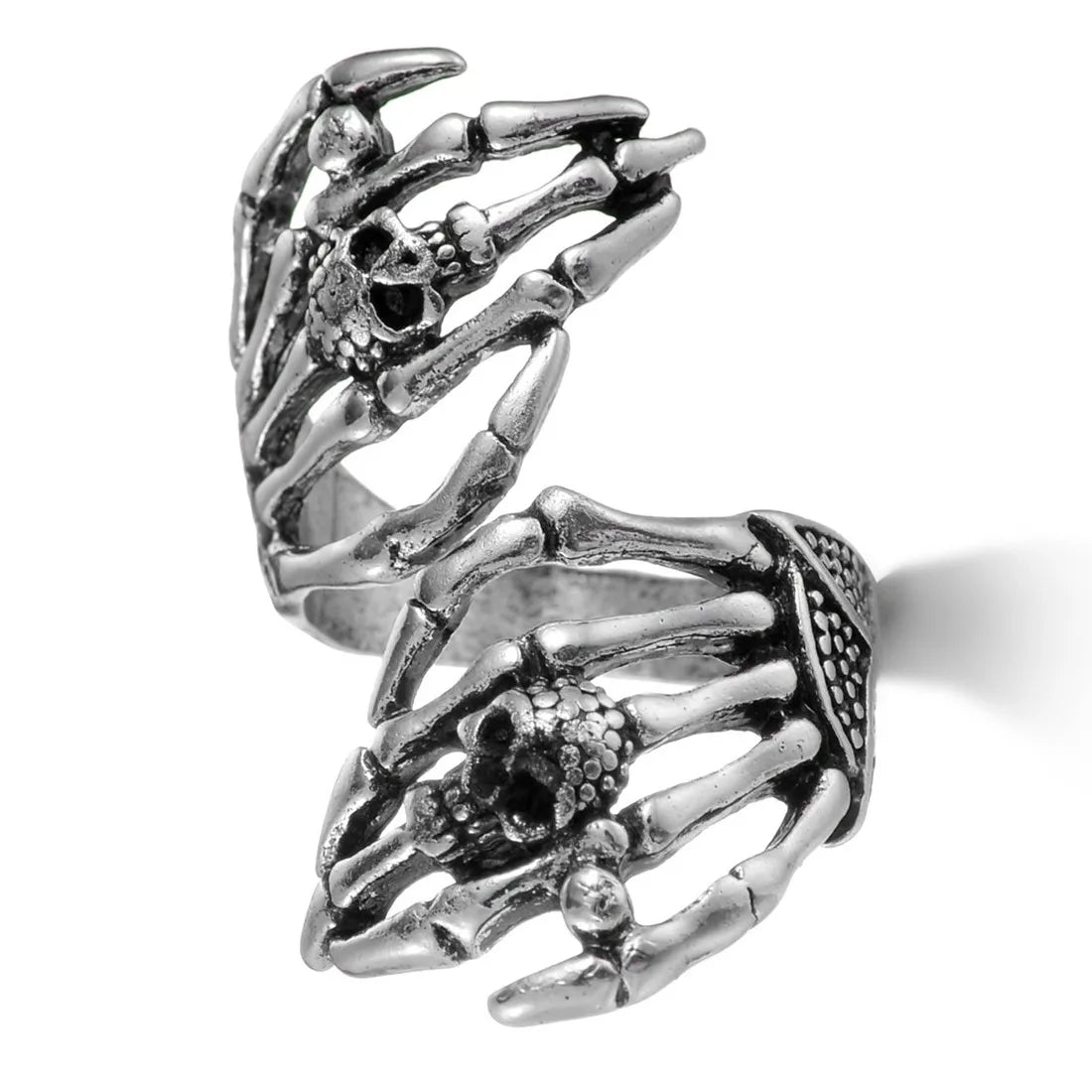 Skull Black Color Rings Hand Skeleton