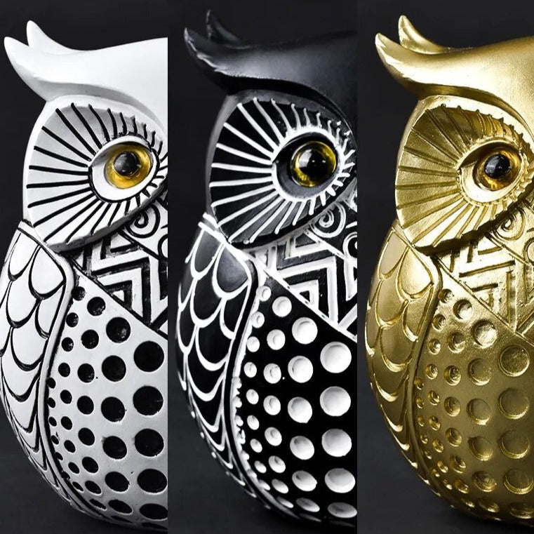 Owl Figurines Sculptures Resin Statue