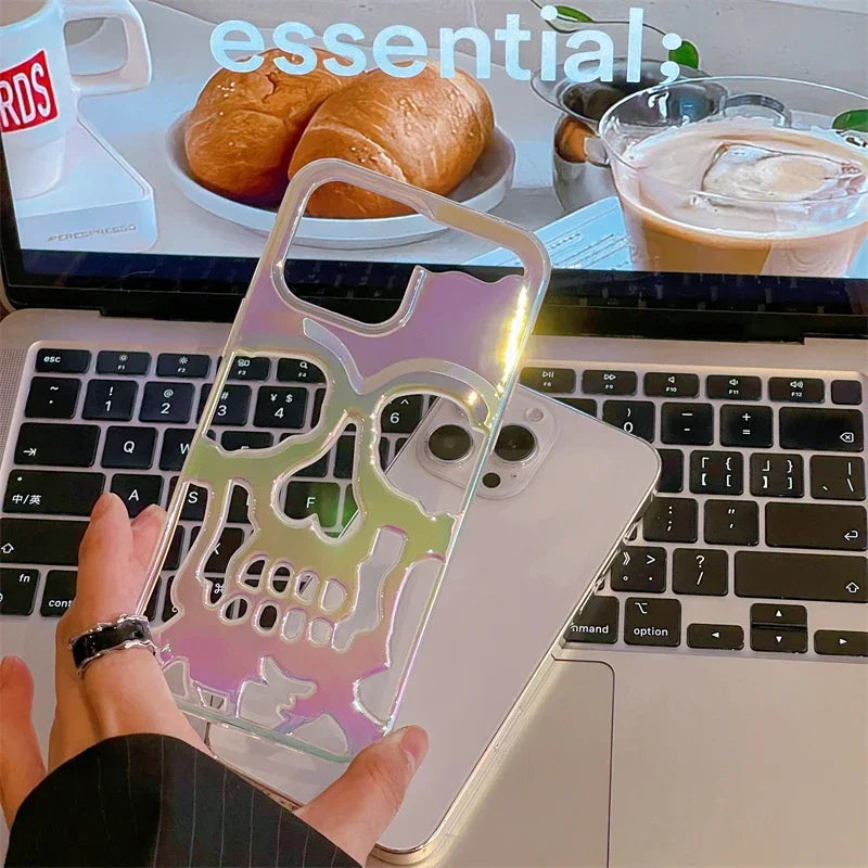 Skull 3D Phone Case Hollow Heat Dissipation Plate Cover