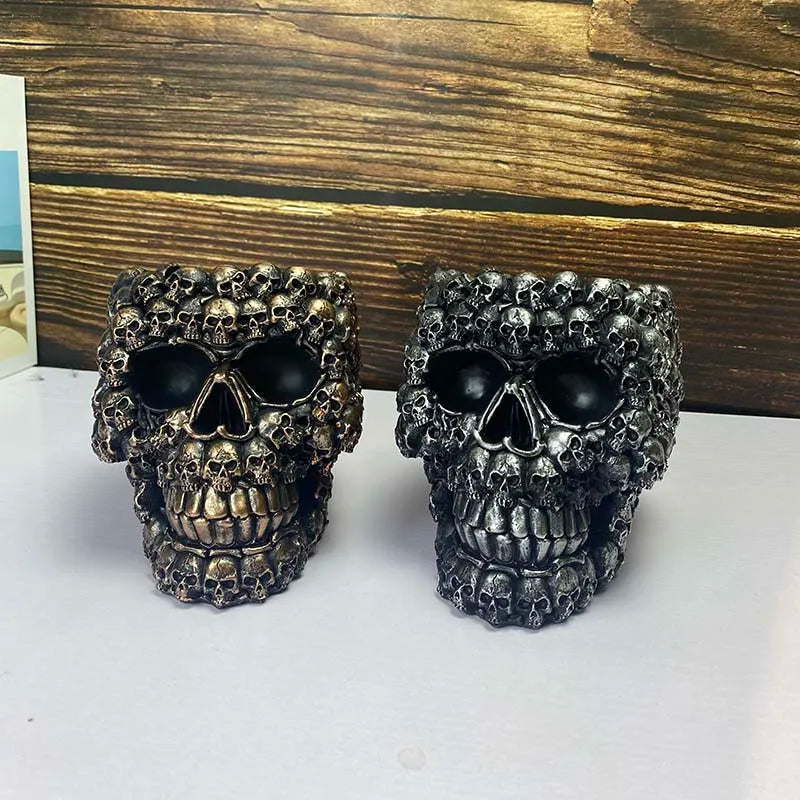 Skull Shaped Flower Pot Resin