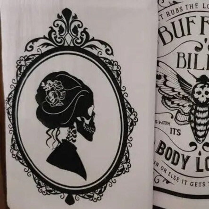 Skull Kitchen Towel Happy Couple