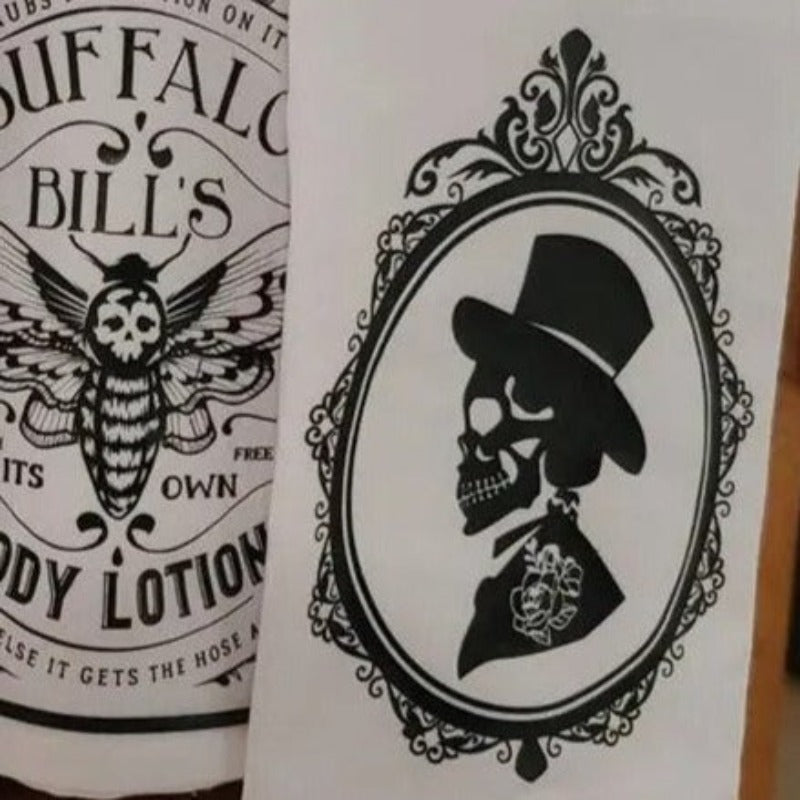 Skull Kitchen Towel Happy Couple