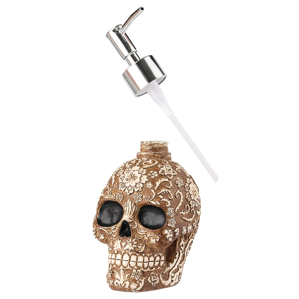 Skull Bottle Soap Dispenser Resin