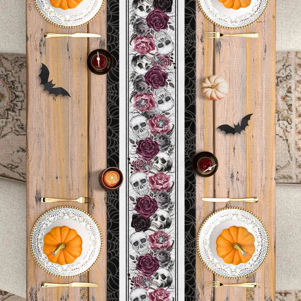 Skull Linen Table Runners