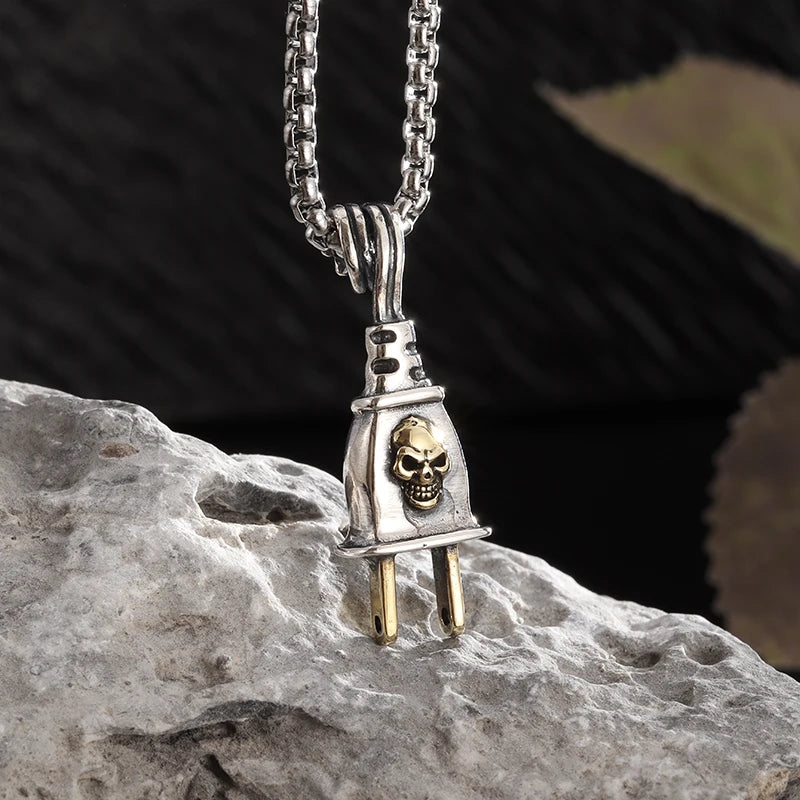 Skull Pendant Rock Sweater Chain Pendant
