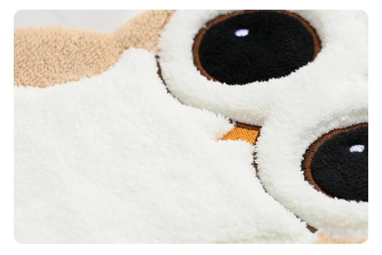 Elephant & Owl Hand Towel Quick Drying Microfiber Towels