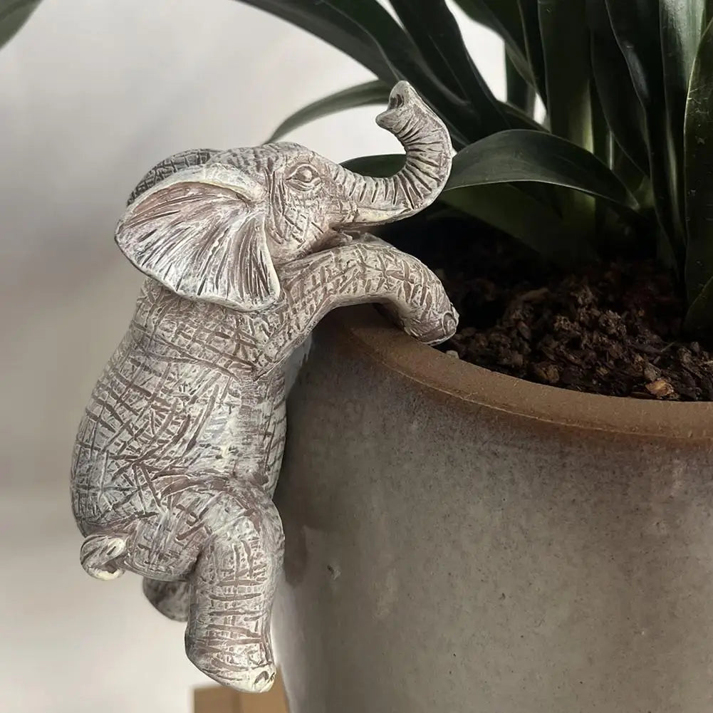 Elephant Hanging Resin Flower Pot Figurine