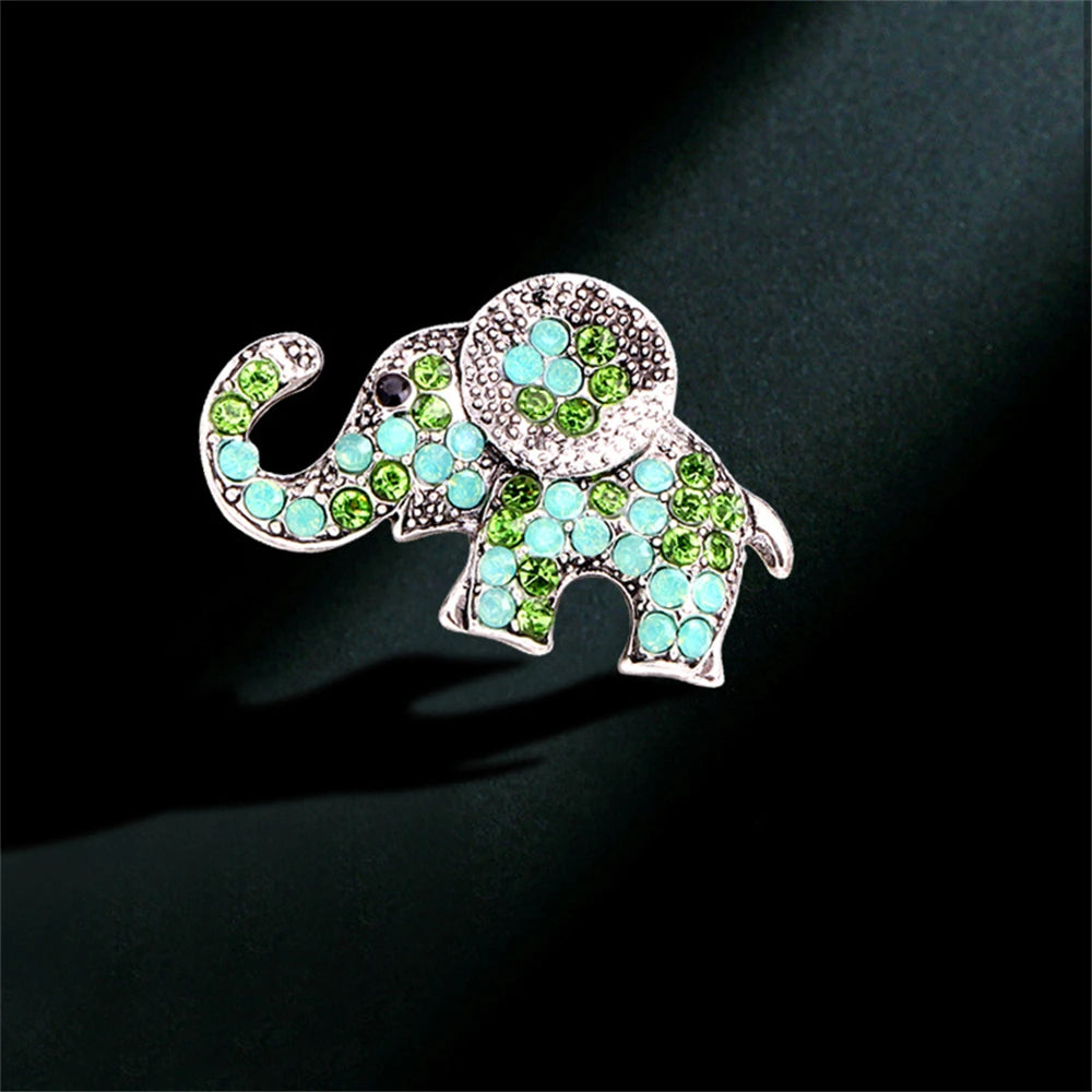 Elephant Rhinestone Brooch Pin
