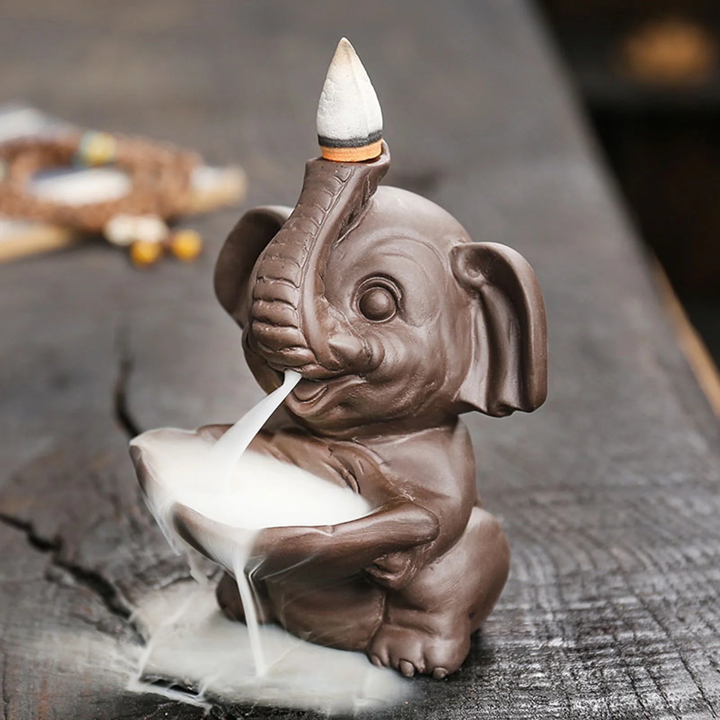 Elephant Incense Holder Incense Cones Burner Waterfall Ornament