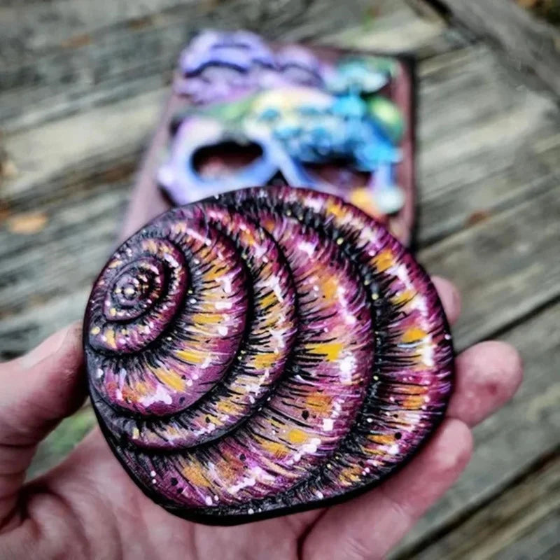 Skull Memory Box Pine Wood Material Storage Box