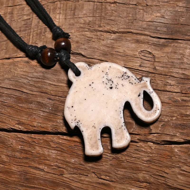 Elephant Necklace Pendant Tribal Style