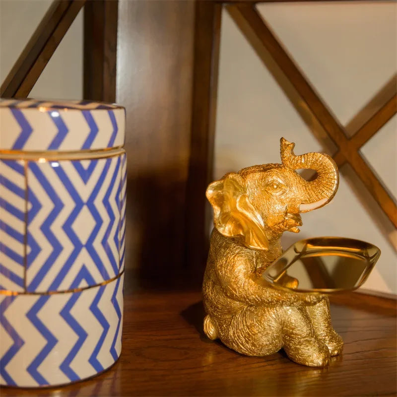 Elephant Resin Sculpture Key Storage Statue