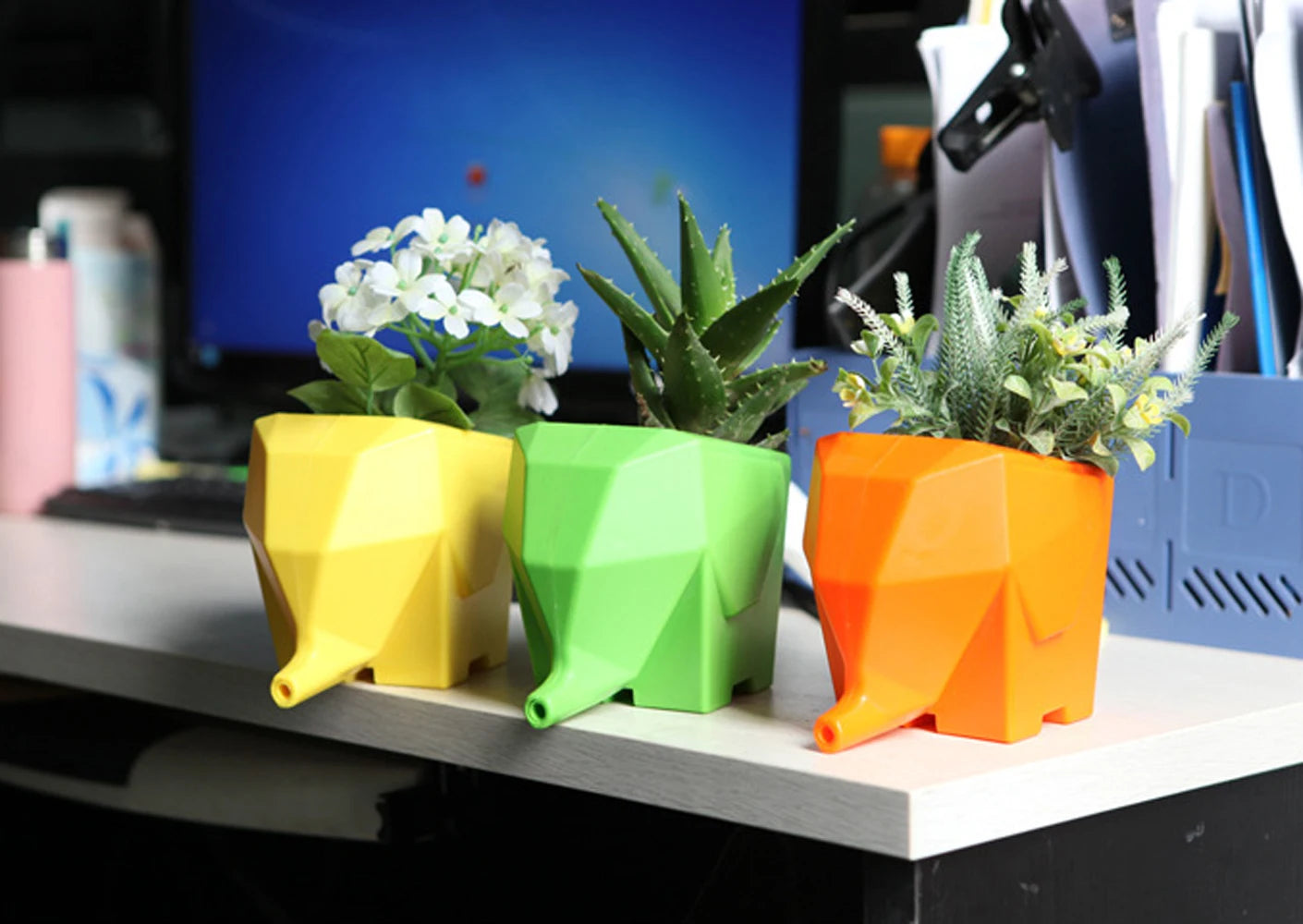 Elephant Shaped Multipurpose Resin Pot