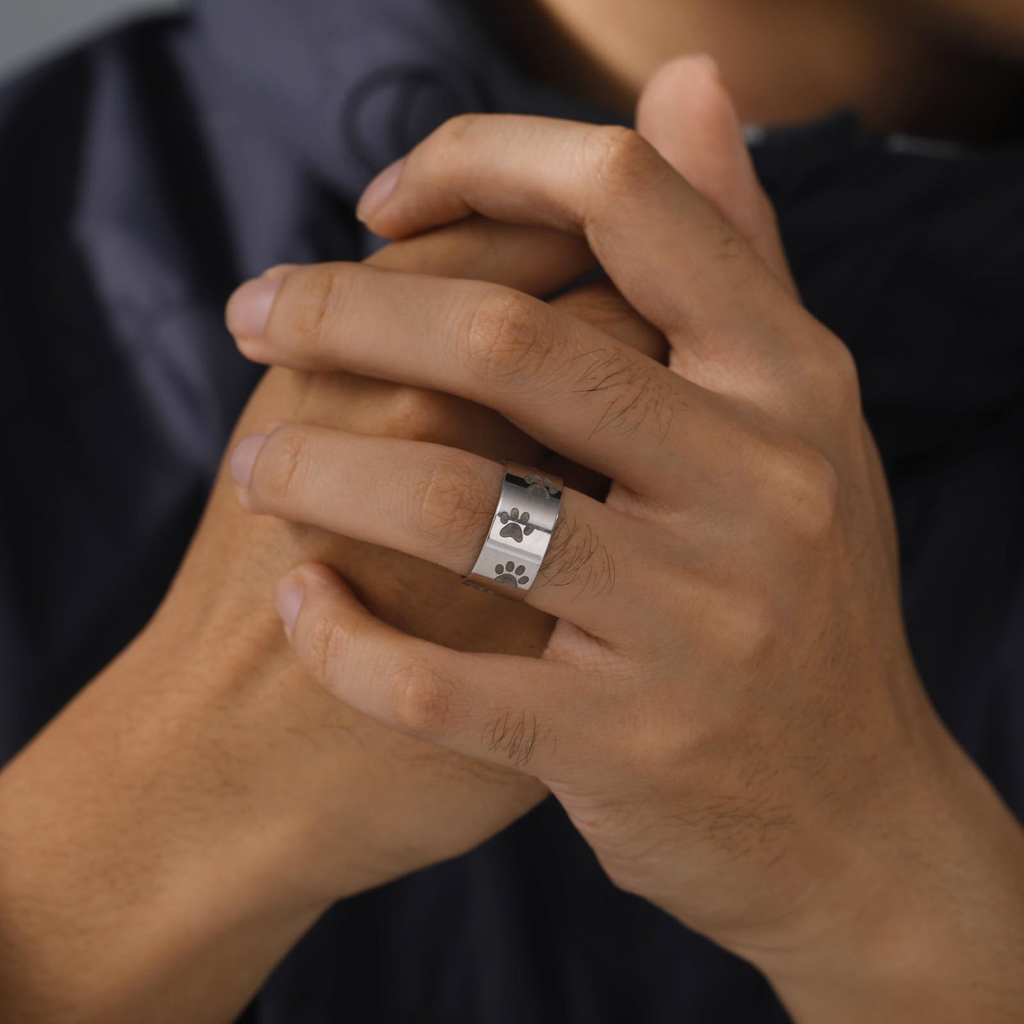 Dog Paws Ring Stainless Steel